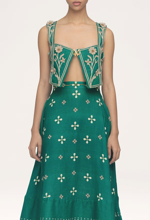 Bel-Mar-Esmeralada-hand-Embroidered-Maxi-Skirt-14051