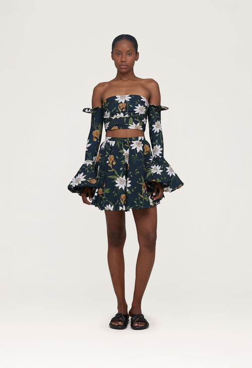 Main image -   Leonora-Pasiflora-Sugar-Cane-Mini-Skirt-12593