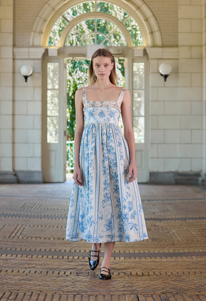 Barbara Bougainvillea Midi Dress