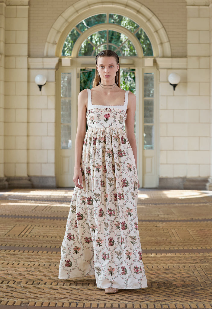 agua by agua bendita barbara madera midi dress Barbara Orquidea Maxi Dress