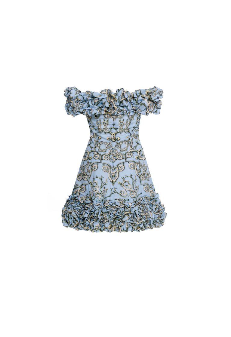 ☆AGUA by AGUA BENDITA☆ リネン刺繍ミニスカート・Retrato♪ Retrato Florero Embroidered Mini Skirt | Agua by Agua