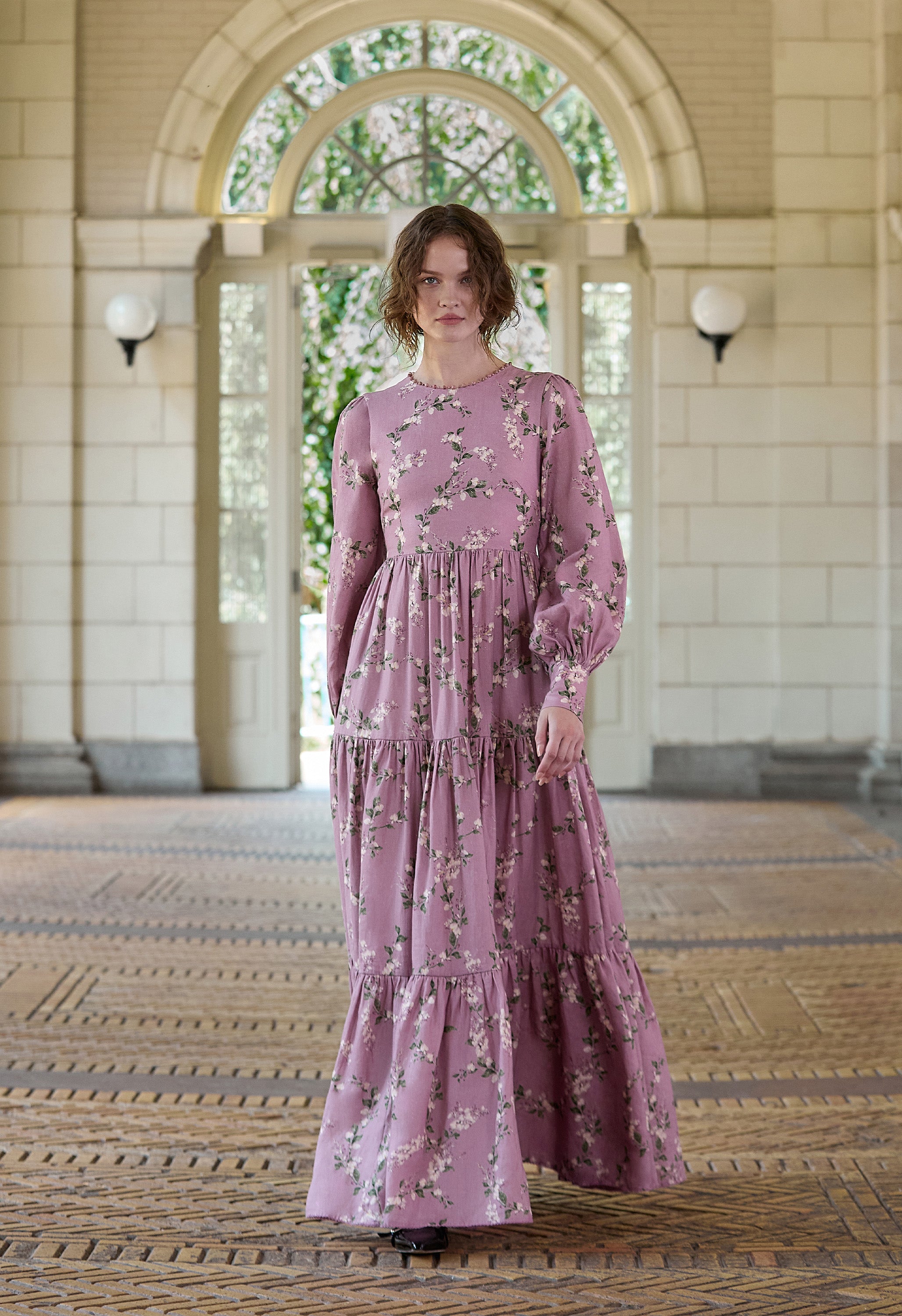 Agua By Agua Bendita Nuez Wisteria Dress | Pink/Floral | Size XS