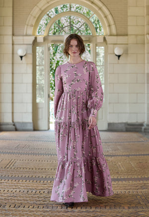 free people wisteria maxi dress Agua By Agua Bendita Nuez Wisteria Dress | Pink/Floral | Size XS