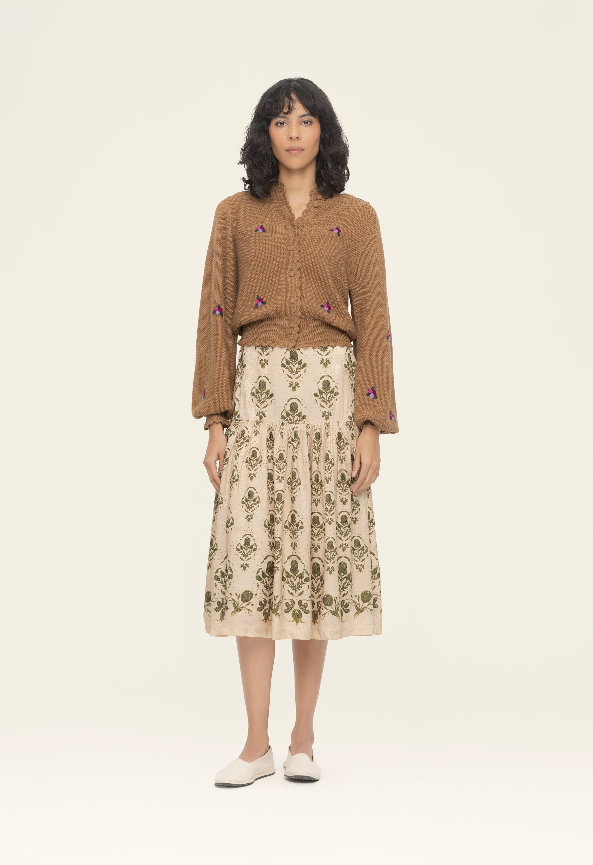 Pradera Brown Cardigan | Agua by Agua Bendita x ESCVDO – AGUA by