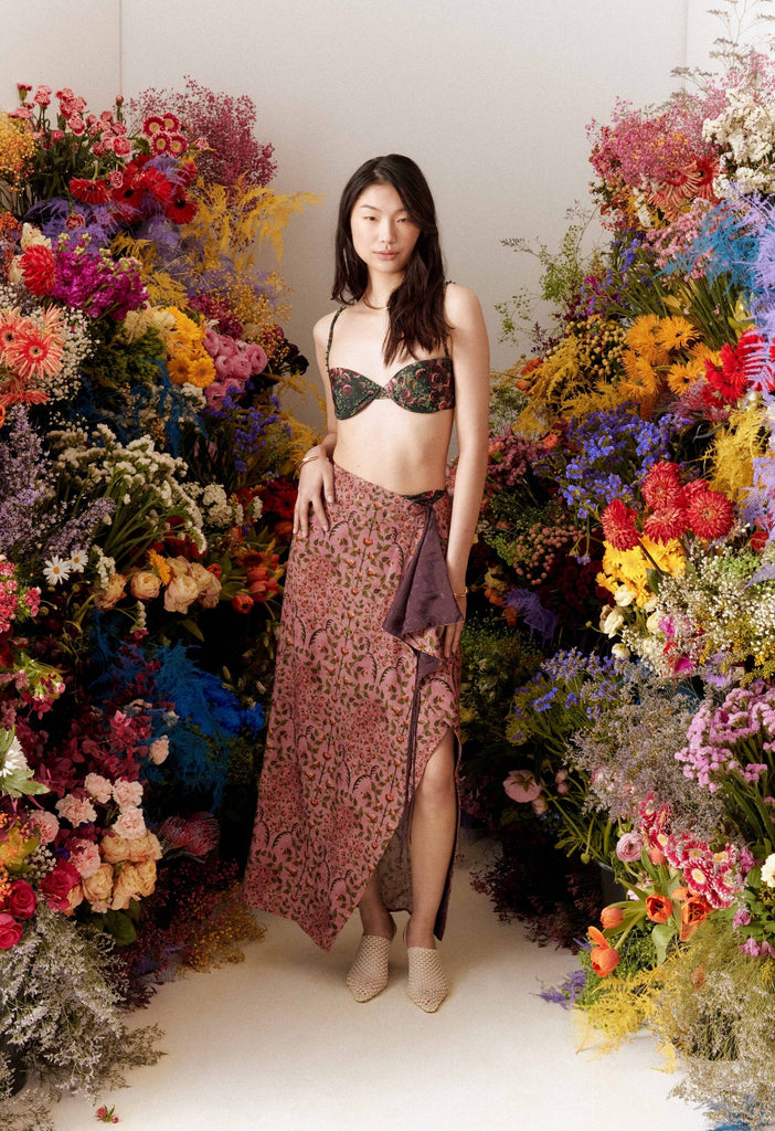 Magdalena Colibrí Hand-Embroidered Bikini Top – AGUA by Agua