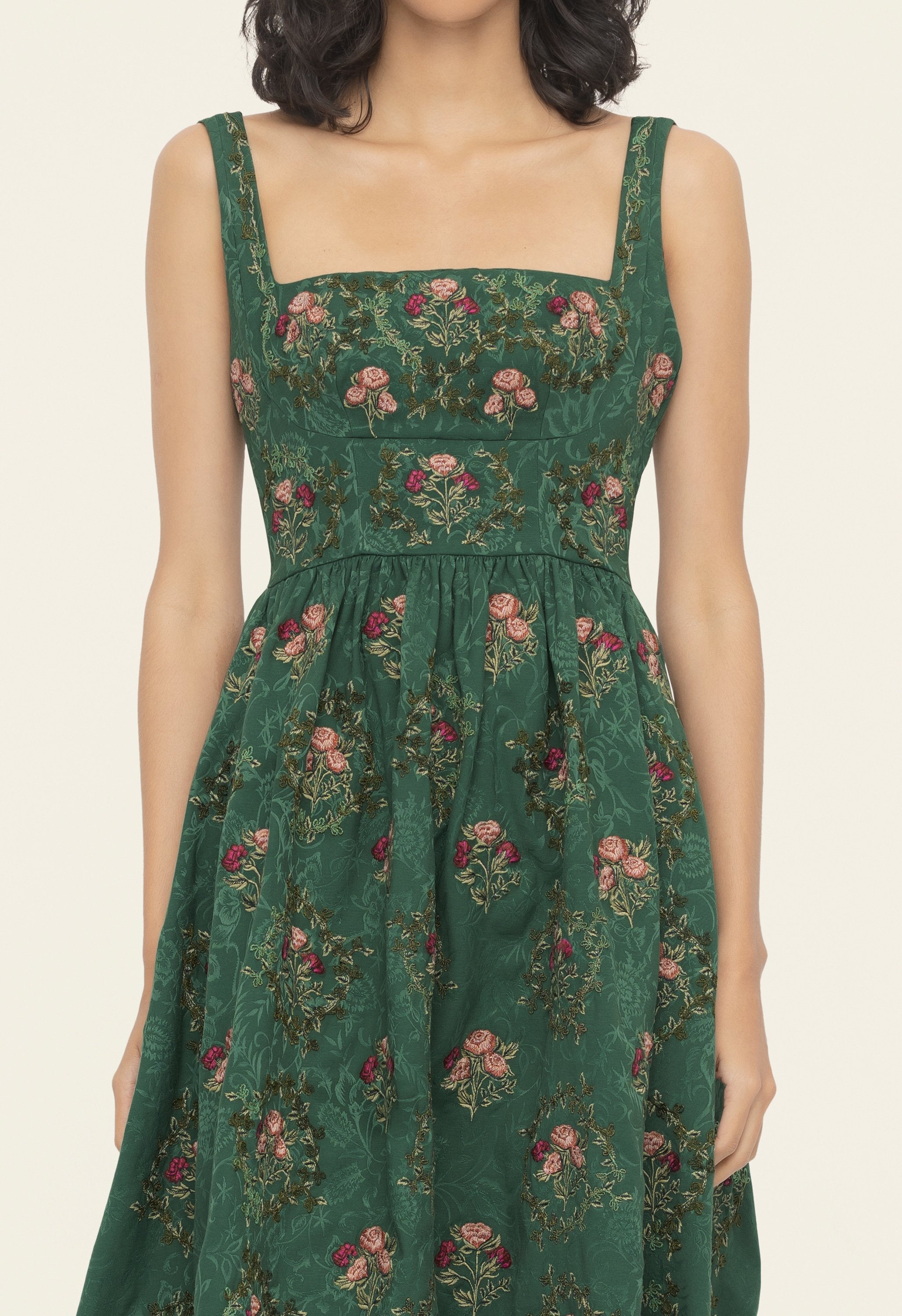 Miramar Memoria Embroidered Midi Dress – AGUA by Agua Bendita