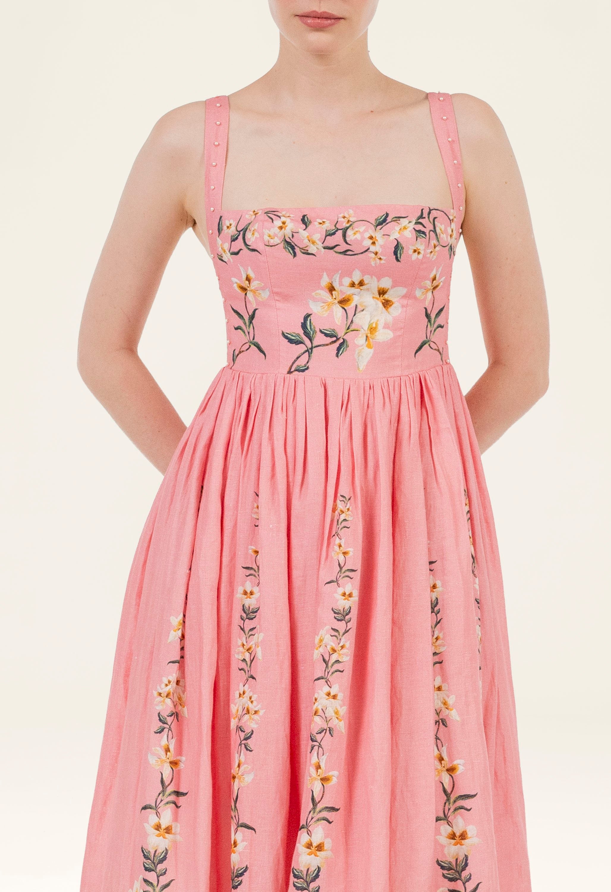 Mielero Promesa Midi Dress | 20902 | AGUA by Agua Bendita) – AGUA