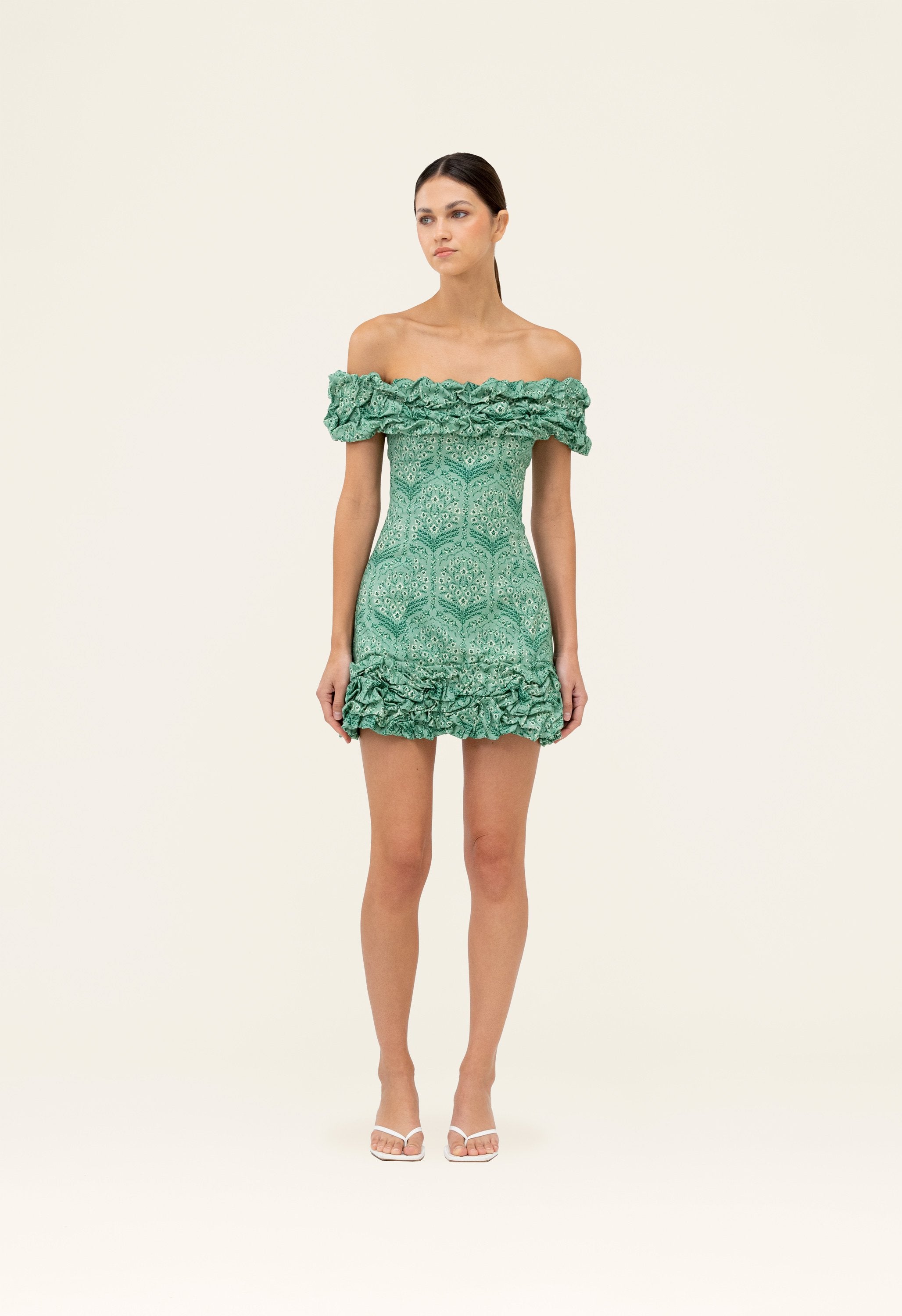 agua bendita dress green X Revolve Juliana Dashi Mini Dress