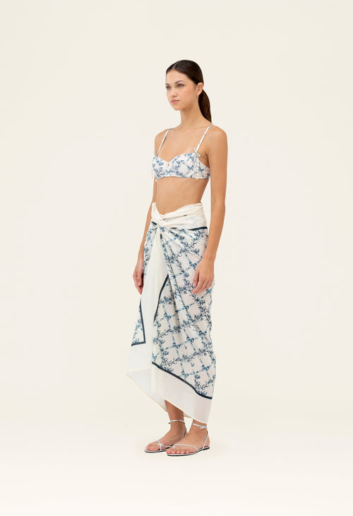 水着・ビーチグッズその他 Prada Printed Cotton Sarong Luxury Pareos & Sarongs – AGUA by Agua Bendita International