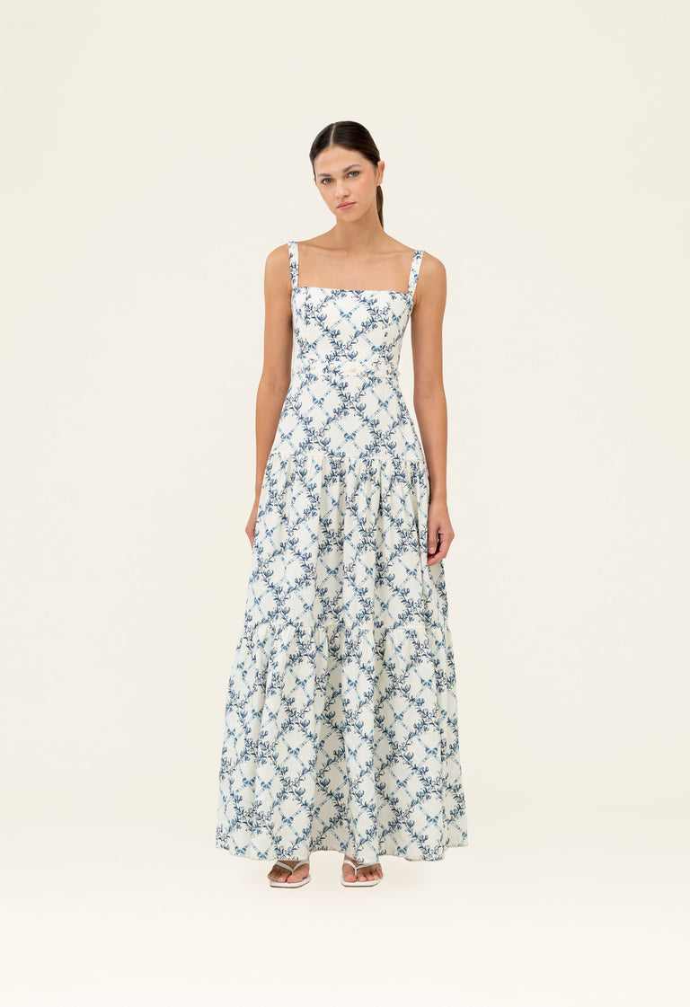 ☆AGUA by AGUA BENDITA☆ コットン刺繍マキシドレス・Lima♪ Lima Relato Hand-Embroidered Maxi Dress – AGUA by Agua