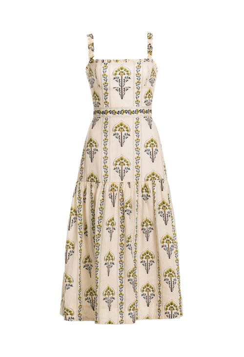 ☆AGUA by AGUA BENDITA☆ リネン刺繍マキシスカート・Anis♪ AGUA BY AGUA BENDITA Anis Lymanopoda tiered printed linen