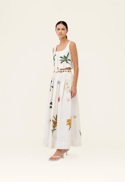 Tangelo Wild Maxi Skirt | AGUA by Agua Bendita – AGUA by