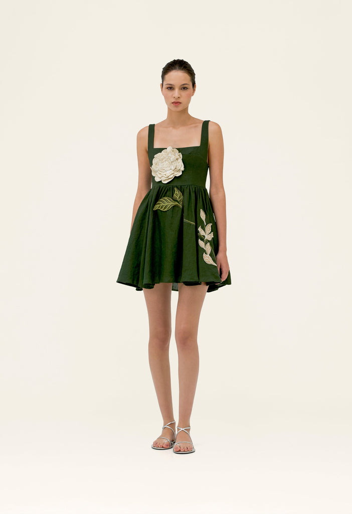 addy mini dress garden green DAMSON MADDER Adelaide Mini Dress