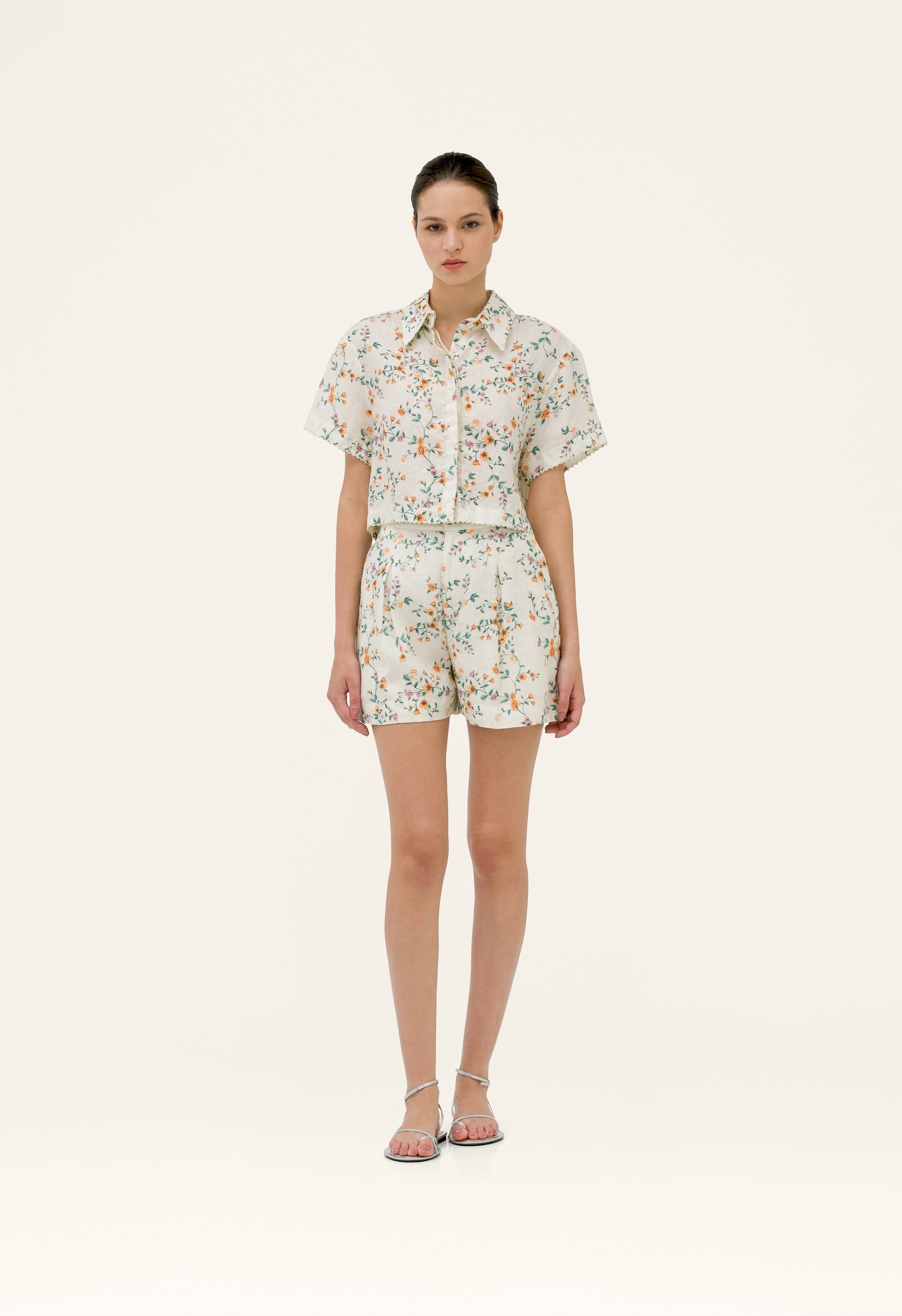 Virtuosa Chinesis Cropped Shirt | Agua by Agua Bendita – AGUA by