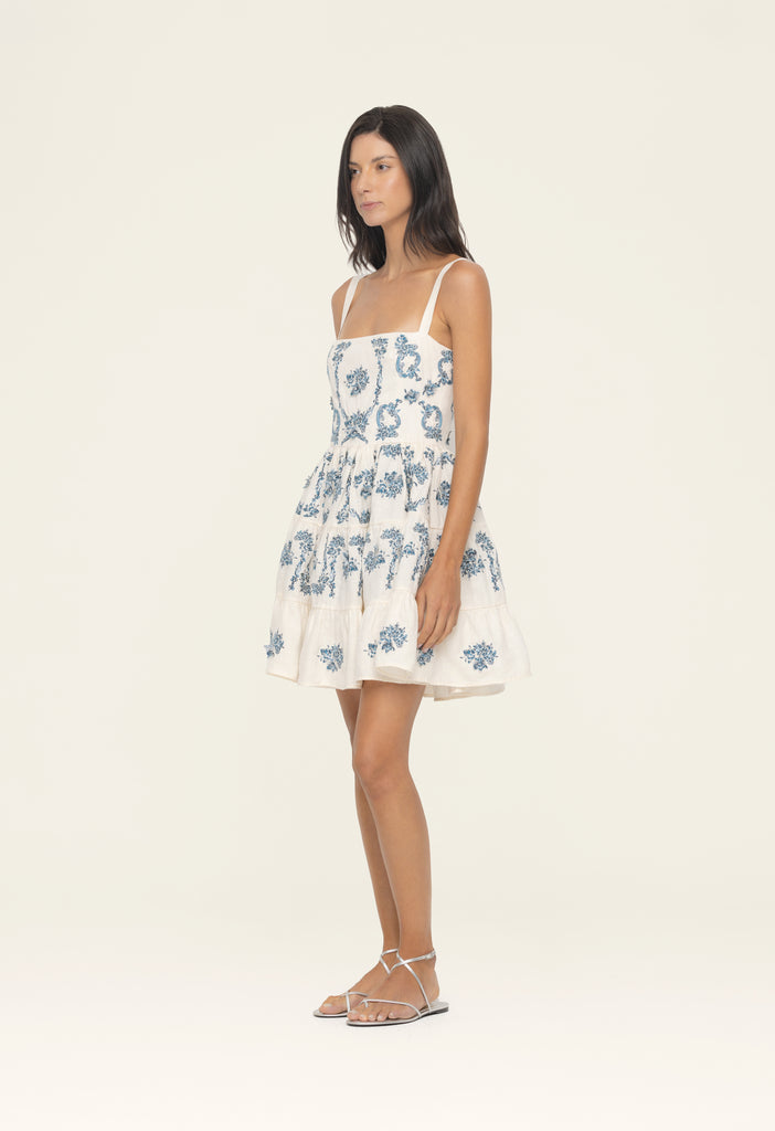 lima chivas embroidered linen mini dress by aqua Marchesa Notte Embroidered Midi Dress main image 1