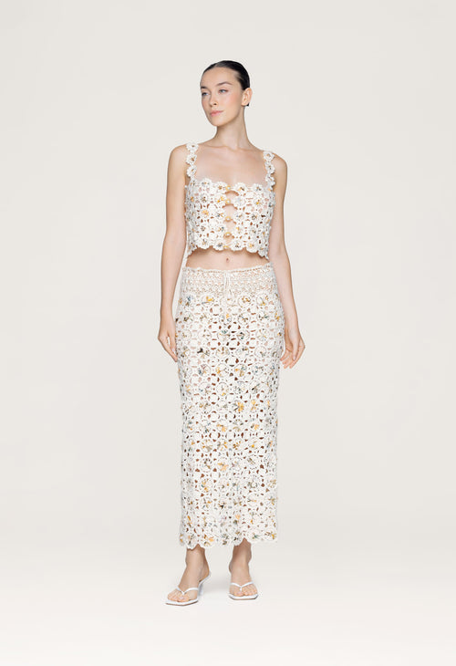 Main image -   Arroyo-Caracola-Embroidered-Maxi-Skirt-13452 
