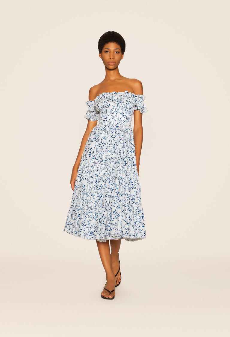 Banana-Acacias-Blue-Midi-Dress-7493 - 1