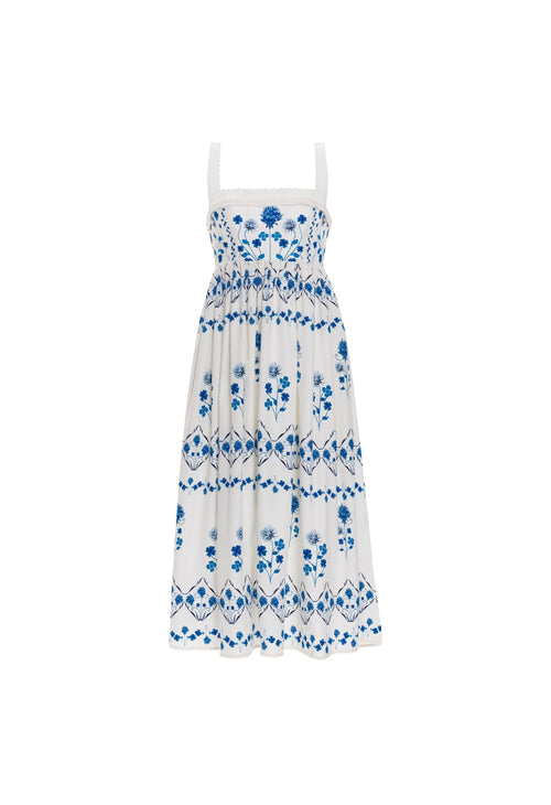Hover Alternative image -   Barbara-Ventura-Cotton-hand-Embroidered-Midi-Dress-12669-HOVER 