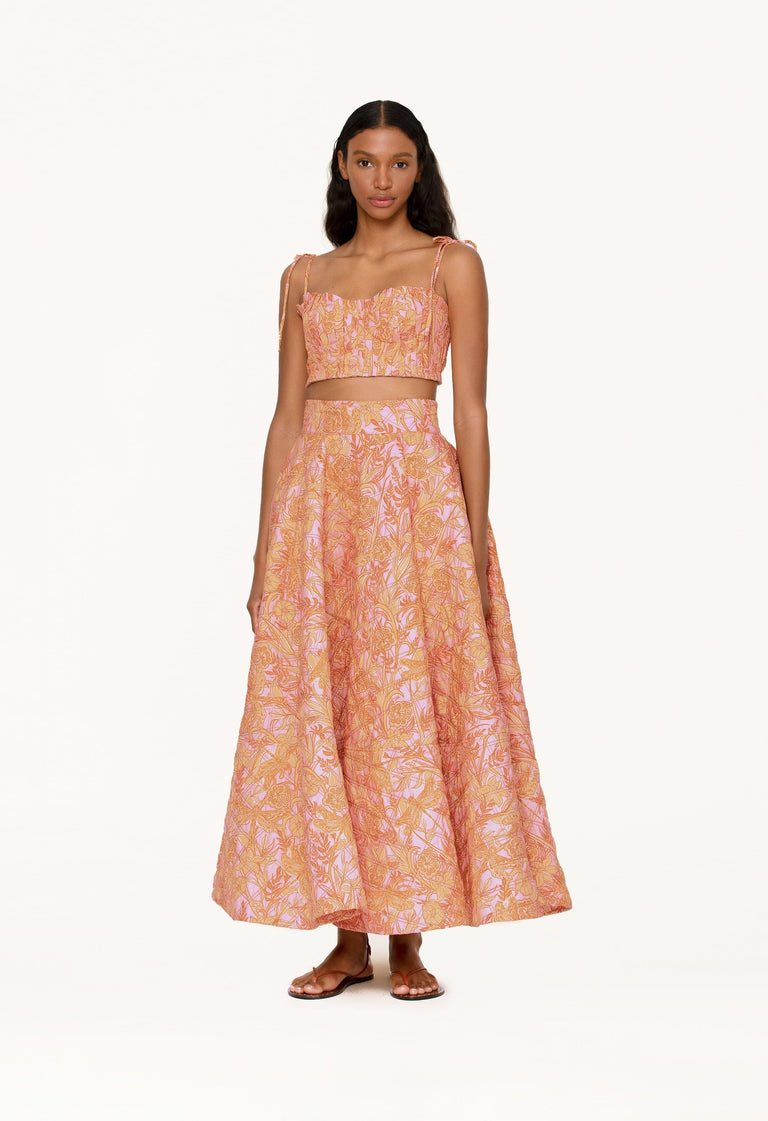 Bergamota-Vuelo-Atardecer-Maxi-Skirt-10390 - 1
