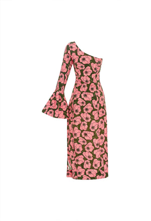 Cadillo-Botanico-Rosa-Viscose-Jacquard-Maxi-Dress-11243