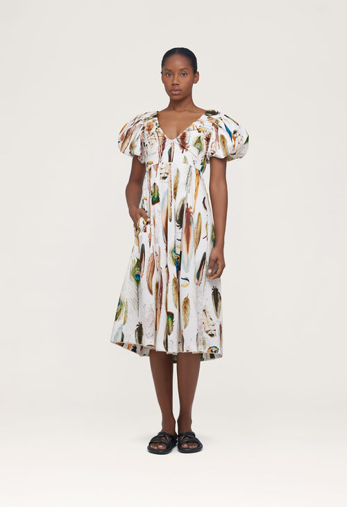 Main image -   Chontaduro-Pluma-Cotton-Midi-Dress-12653 