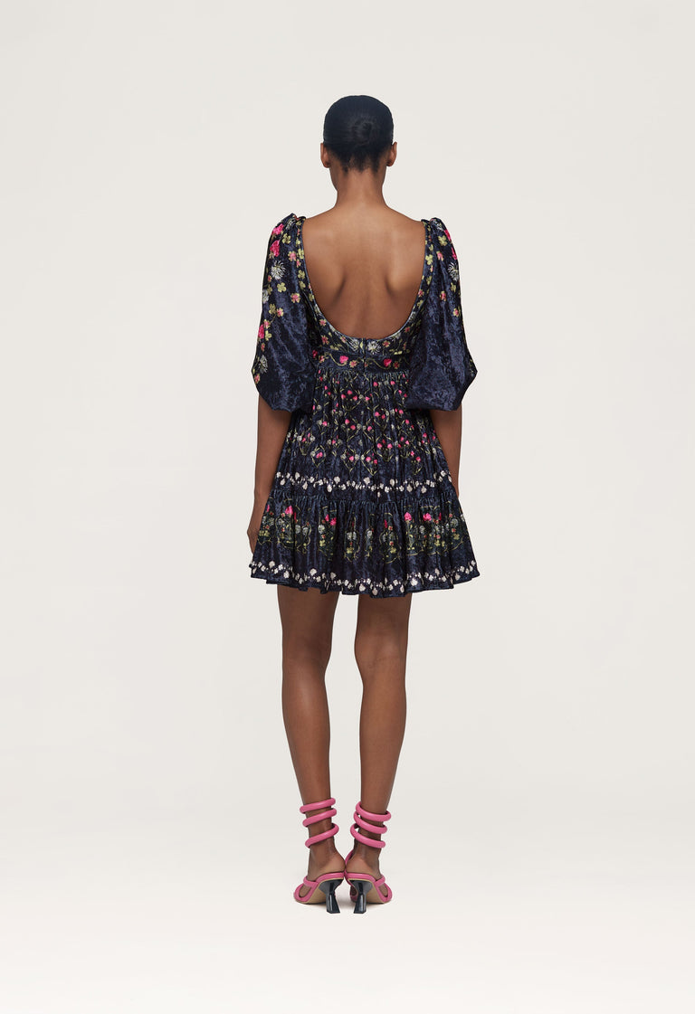 Delirio-Trebol-hand-Embroidered-Cotton-Mini-Dress-12673 - 2