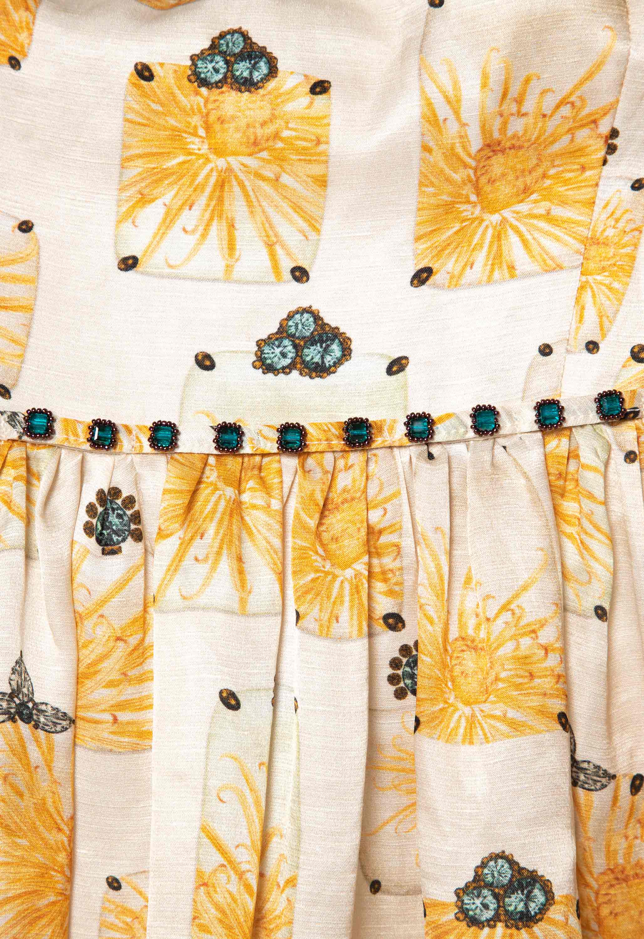 agua by agua bendita espliego floral cotton maxi dress Agua By Agua Bendita Bisuteria Linen & Silk-Blend Maxi Dress