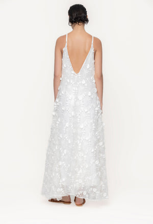 Hierbaluisa-Diente-De-Leon-Organza-Maxi-Dress-11263