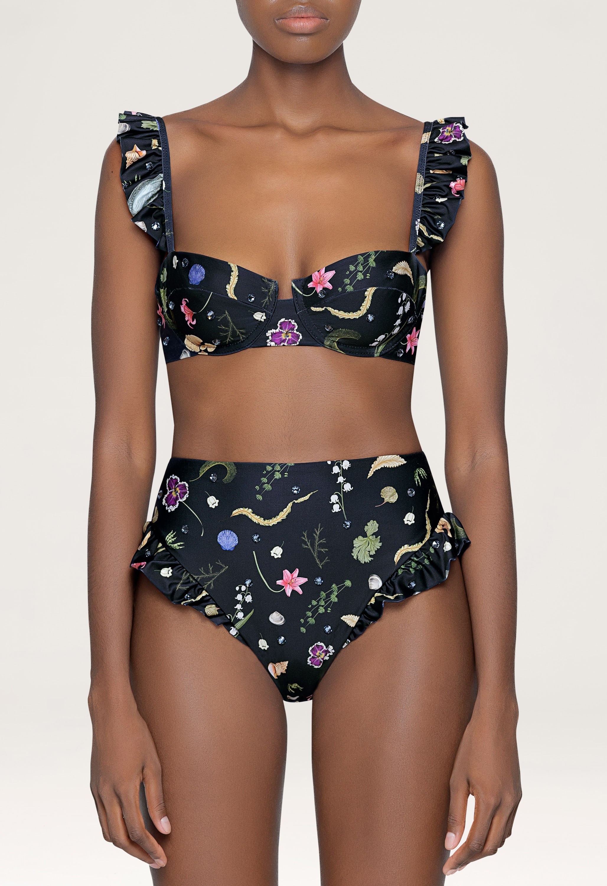 Jengibre Tesoro Embroidered Bikini Bottom | Agua By Agua Bendita