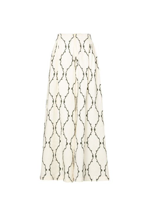 Hover Alternative image -   Marea-Calado-Embroidered-Trousers-13408-HOVER 