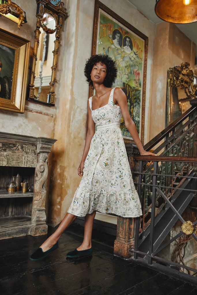 hadley linen colourblock mini dress Palm Beach Luncheon Mini Dress Green / L