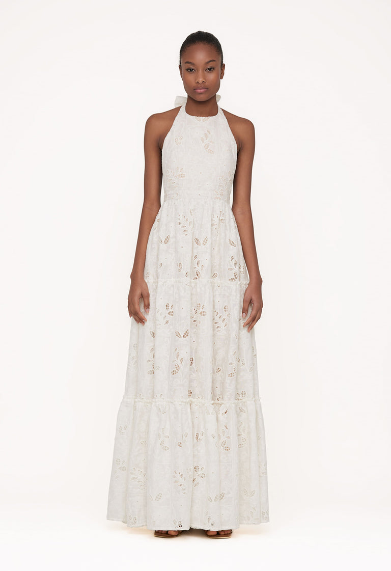 Naranja-Pradera-Eyelet-Linen-Maxi-Dress-12239 - 1
