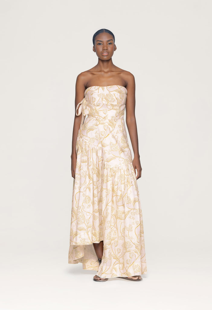 agua by agua bendita infinito perla cotton maxi dress Agua by Agua Bendita | Make every day a special occasion with our 'Infinito Perla' maxi dress. A fabulous cotton garment with a lovely ruffled hem and striking