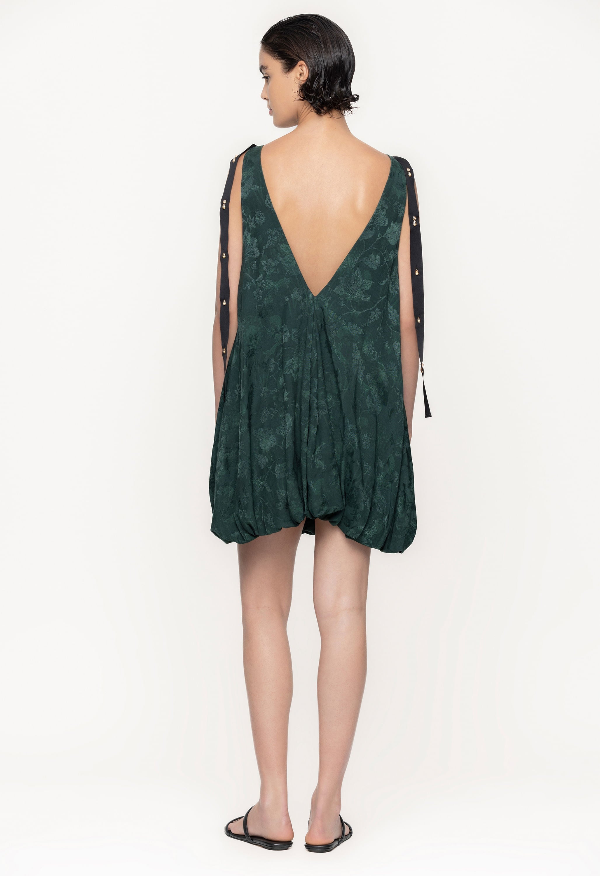 Sauco-Diente-De-Leon-Musgo-Viscose-Jacquard-Mini-Dress-11256