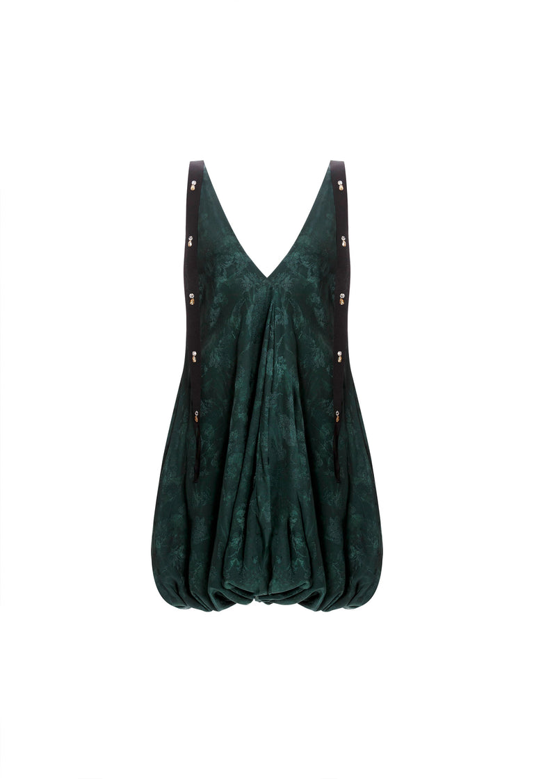 Sauco-Diente-De-Leon-Musgo-Viscose-Jacquard-Mini-Dress-11256-HOVER - 5