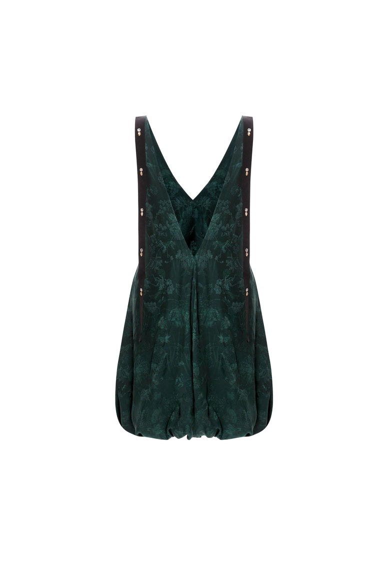 Sauco-Diente-De-Leon-Musgo-Viscose-Jacquard-Mini-Dress-11256 - 4